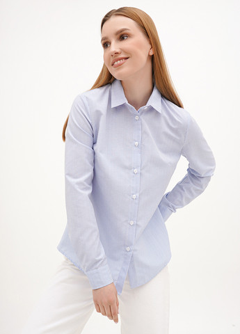 Голубой кэжуал рубашка в полоску KASTA design