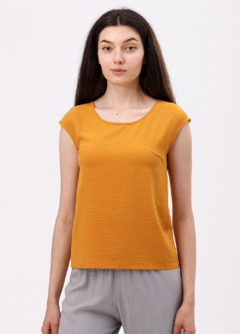 Гірчична літня блуза Cat Orange