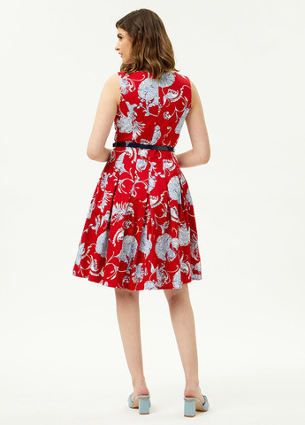 Червона кежуал сукня кльош Tommy Hilfiger з квітковим принтом