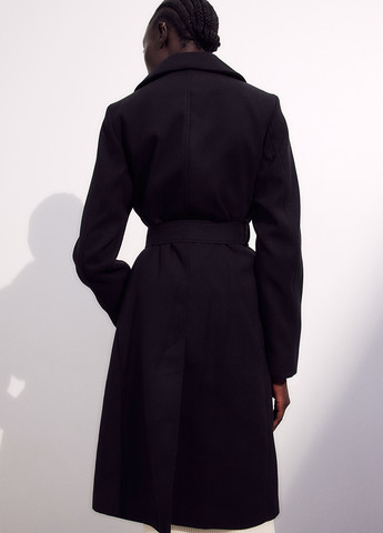 Черное демисезонное Пальто H&M