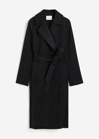 Черное демисезонное Пальто H&M