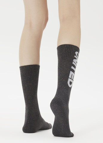 Тёмно-серые носки UNITED4 надписи (329148642)