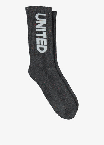 Тёмно-серые носки UNITED4 надписи (329148642)
