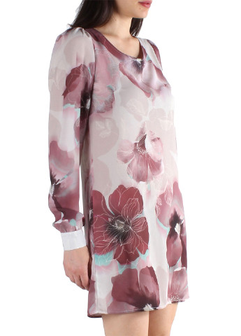 Светло-розовое кэжуал платье а-силуэт Made in Italy с цветочным принтом