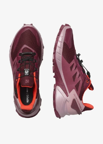 Кроссовки Salomon SUPERCROSS 4 GORE-TEX бордовые демисезоны (329148330)