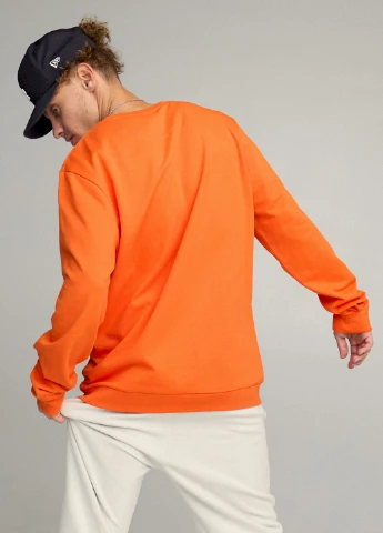 Помаранчевий світшот чоловічий oversize /no flis/ YAPPI (252258850)