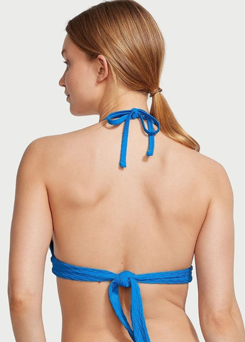 Синій літній купальник (ліф, трусики) халтер, роздільний Victoria's Secret