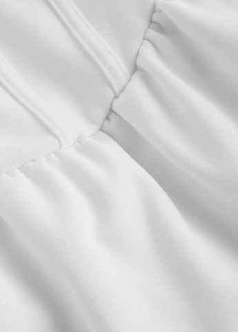 Белое коктейльное, кэжуал платье с юбкой-солнце, с корсетом, с открытыми плечами SHEIN однотонное