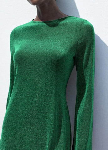 Темно-зелена святковий, коктейльна, вечірня сукня футляр SHEIN однотонна