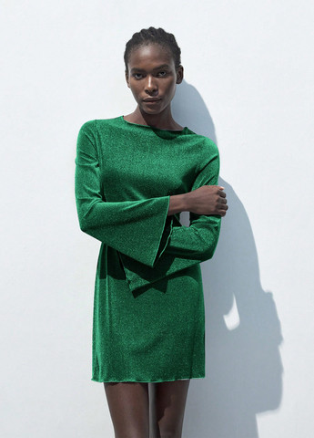 Темно-зелена святковий, коктейльна, вечірня сукня футляр SHEIN однотонна