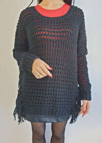 Чорний демісезонний светр в'язаний пуловер Volcom