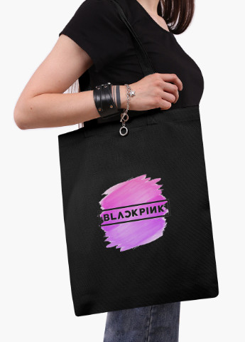 Эко сумка шоппер черная Блэк Пинк (BlackPink) (9227-1350-BK) экосумка шопер 41*35 см MobiPrint (216642057)