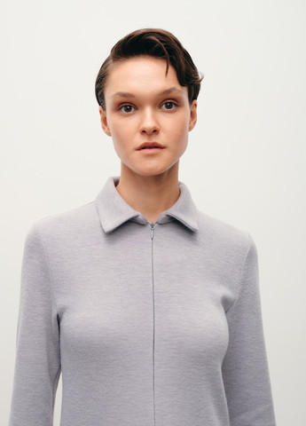 Світло-сіра кежуал сукня JUL однотонна