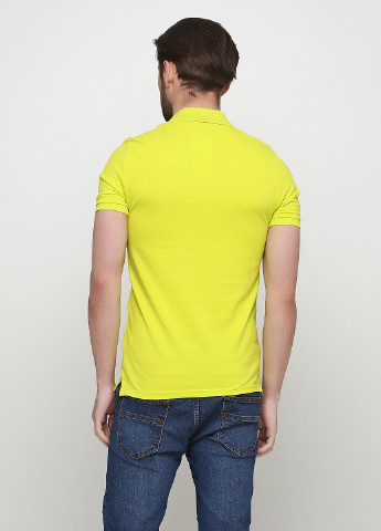 Кислотно-жёлтая футболка-поло для мужчин C&A однотонная