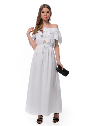 Білий кежуал сукня кльош Arefeva однотонна