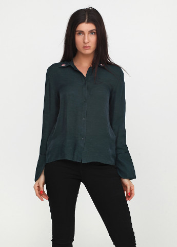 Темно-зеленая демисезонная блуза Minimum