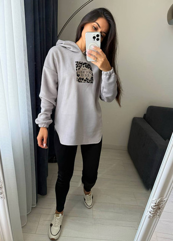 Светло-серый демисезонный комплект (худи, леггинсы) No Brand