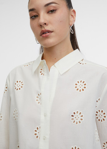 Белая кэжуал рубашка однотонная Orsay