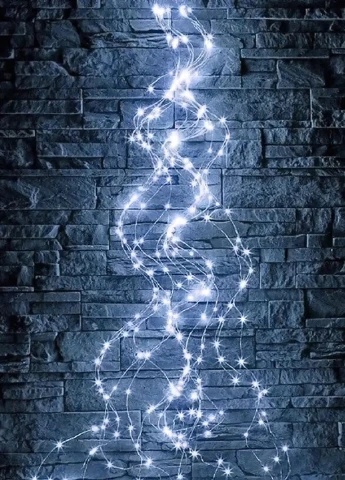 Светодиодная гирлянда нить конский хвост капля росы 2 м 200 LED 10 нитей (30183-Нов) Холодный белый Francesco Marconi (251385121)