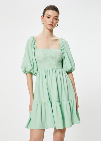 Фісташкова кежуал сукня а-силует, з відкритою спиною KOTON однотонна