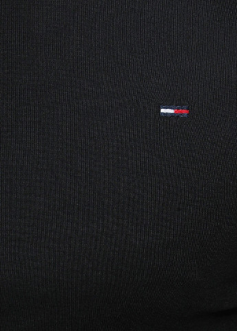 Лонгслів Tommy Jeans логотип чорний кежуали трикотаж
