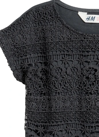 Темно-сіра літня футболка H&M