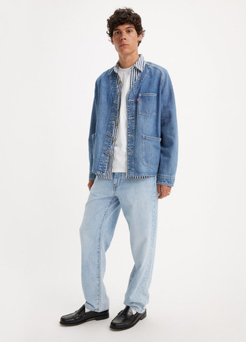 Голубые демисезонные прямые джинсы Levi Strauss & Co