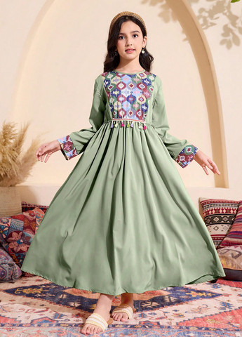 Фисташковое платье SHEIN (366512760)