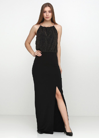 Чорна вечірня плаття, сукня кльош New Look однотонна