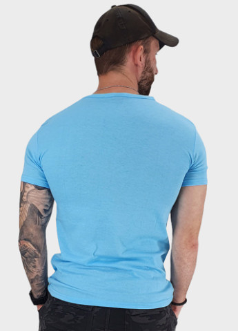 Голубая футболка мужская голубая размер l Exelen