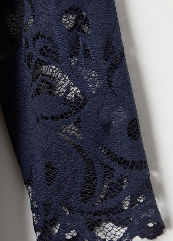 Темно-синее кэжуал платье из кружева для беременных H&M однотонное