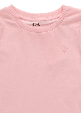 Розовая летняя футболка C&A