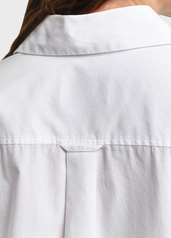 Белая классическая, кэжуал рубашка однотонная Gant