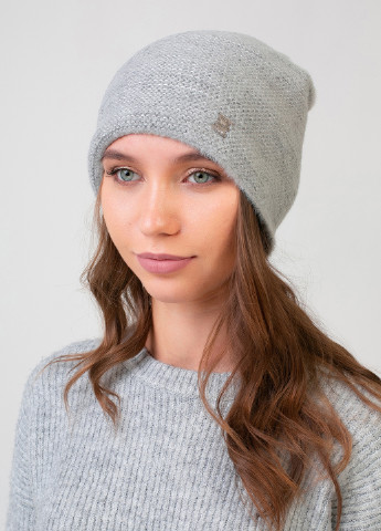 Зимняя теплая ангоровая женская шапка на флисовой подкладке 551116 DeMari вельвет ангора (237904097)