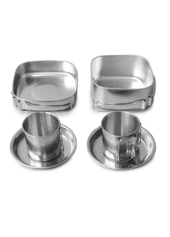 Туристичний похідний комплект набір посуду з нержавіючої сталі 6 предметів (473298-Prob) Unbranded (254309274)