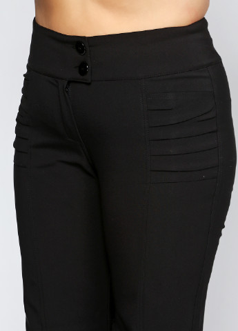 Черные кэжуал демисезонные зауженные брюки Колибри S