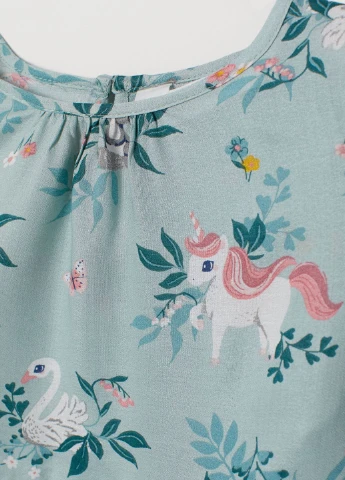 Бирюзовое платье H&M (227358720)