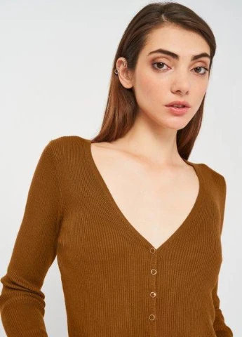 Коричневый кардиган Stradivarius