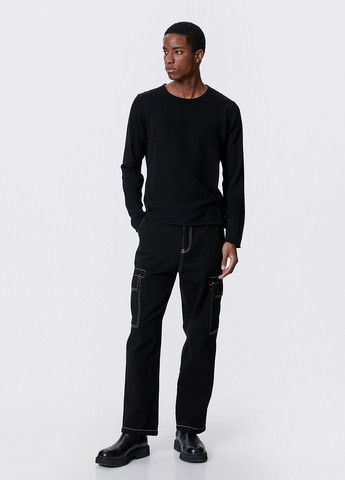 Черный демисезонный свитер джемпер KOTON