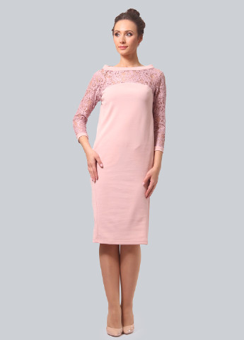 Світло-рожева кежуал сукня футляр Alika Kruss однотонна