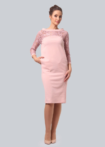 Світло-рожева кежуал сукня футляр Alika Kruss однотонна