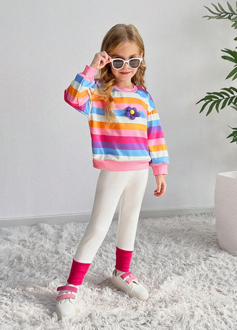 Комбинированный демисезонный комплект (свитшот, брюки) SHEIN