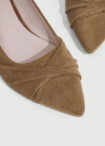 SHEIN Туфлі туфлі-човники гірчичний з штучна замша, китай — демісезон (324986172)