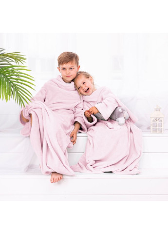 Детский плед с рукавами и карманами покрывало одеяло микрофибра 90х105 см (473633-Prob) Розовый Unbranded (255708279)