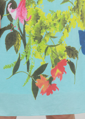 Блакитна кежуал сукня футляр The J. Peterman Company з квітковим принтом