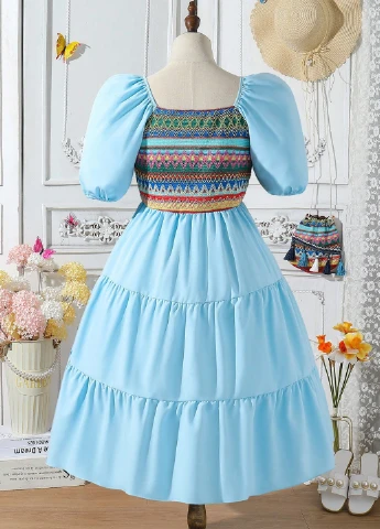 Блакитна сукня SHEIN (329545848)
