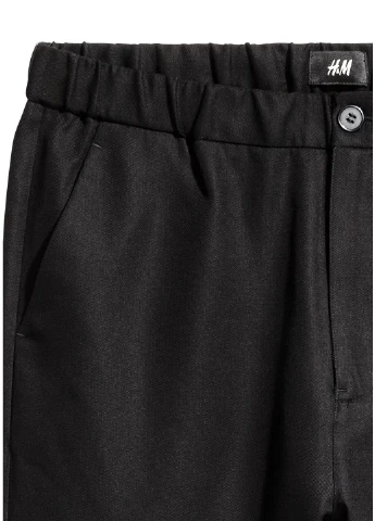 Черные демисезонные брюки H&M