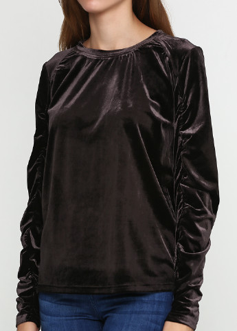 Темно-коричневая демисезонная блуза Once