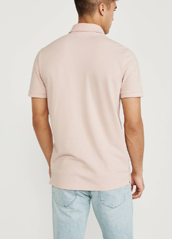 Пудровая футболка-поло для мужчин Abercrombie & Fitch