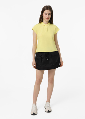 Желтая женская футболка-поло Promin однотонная
